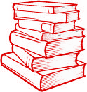 Illustration of a stack of books